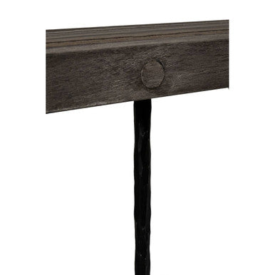 Grey Oak Wood Rectangular Dining Table, Mason