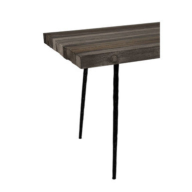 Grey Oak Wood Rectangular Dining Table, Mason