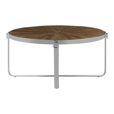 Brown Coffee Table with Elm Wood Top, Mitra