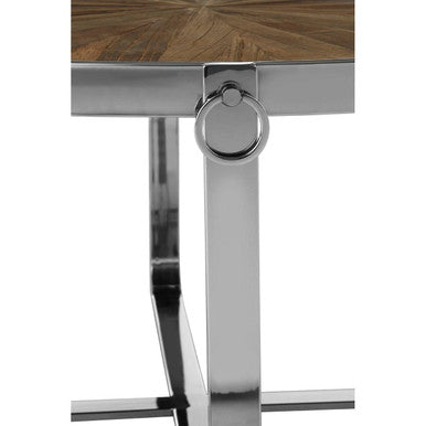 Brown Coffee Table with Elm Wood Top, Mitra