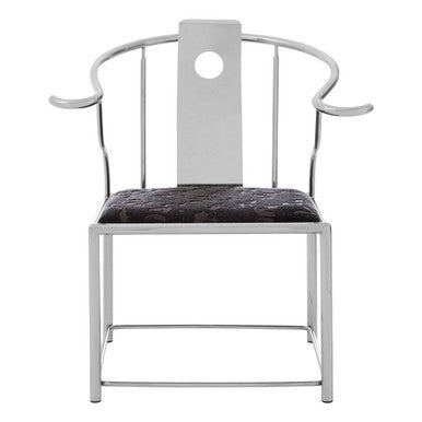 Yasmin Black Velvet And Steel Chair