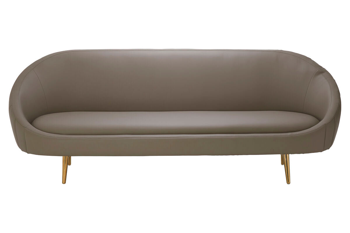 Lagero Brown Leather Effect 3 Seater Sofa