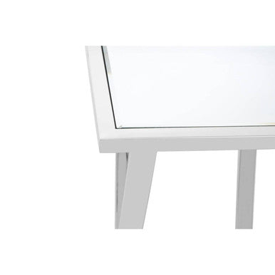 Silver Console Table with Mirrored Top, Reena