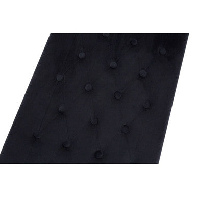 Allure Black Bench with Tufted Detail