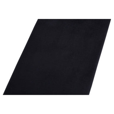 Allure Black Fabric Bench with Silver Metal Frame