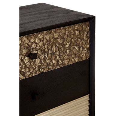 Boho Patterned Tall Chest of 5 Drawers