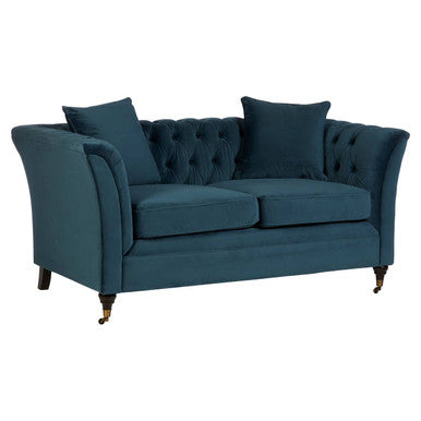 2 Seater Midnight Velvet Sofa, Sabrina