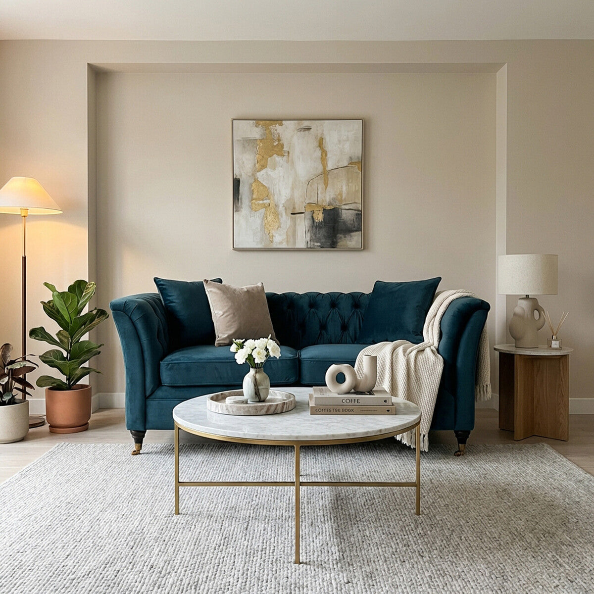2 Seater Midnight Velvet Sofa, Sabrina