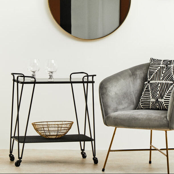 Trento Black Bar trolley