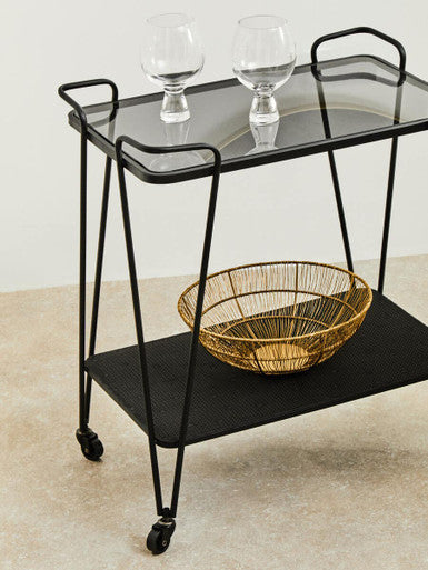 Trento Black Bar trolley