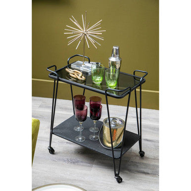 Trento Black Bar trolley