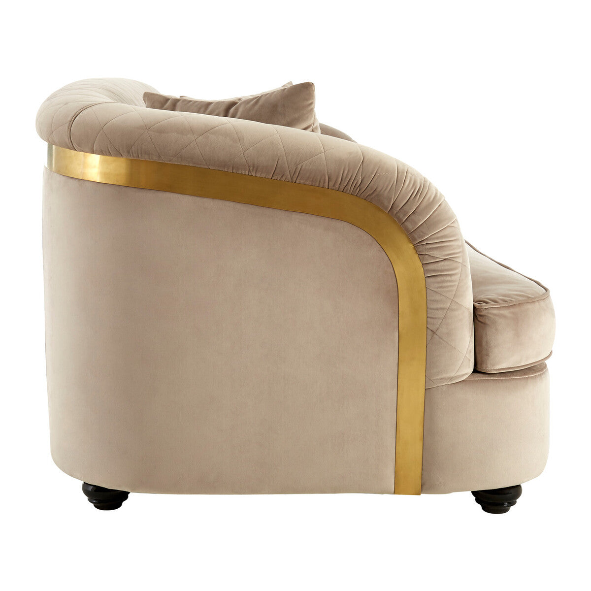 3 Seater Grey Cotton Velvet Sofa, Fiji