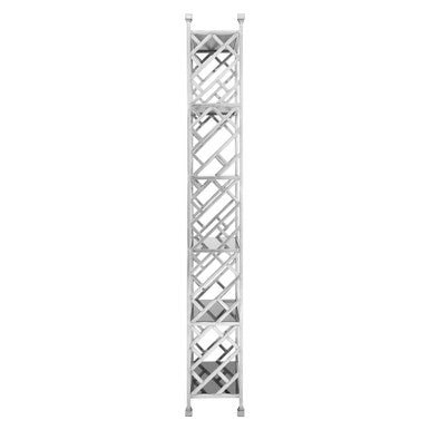 Horizon Silver and Black Glass 6 Tier Shelving Unit