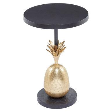 Gold Round Table with Pineapple Design Detailing, Boho