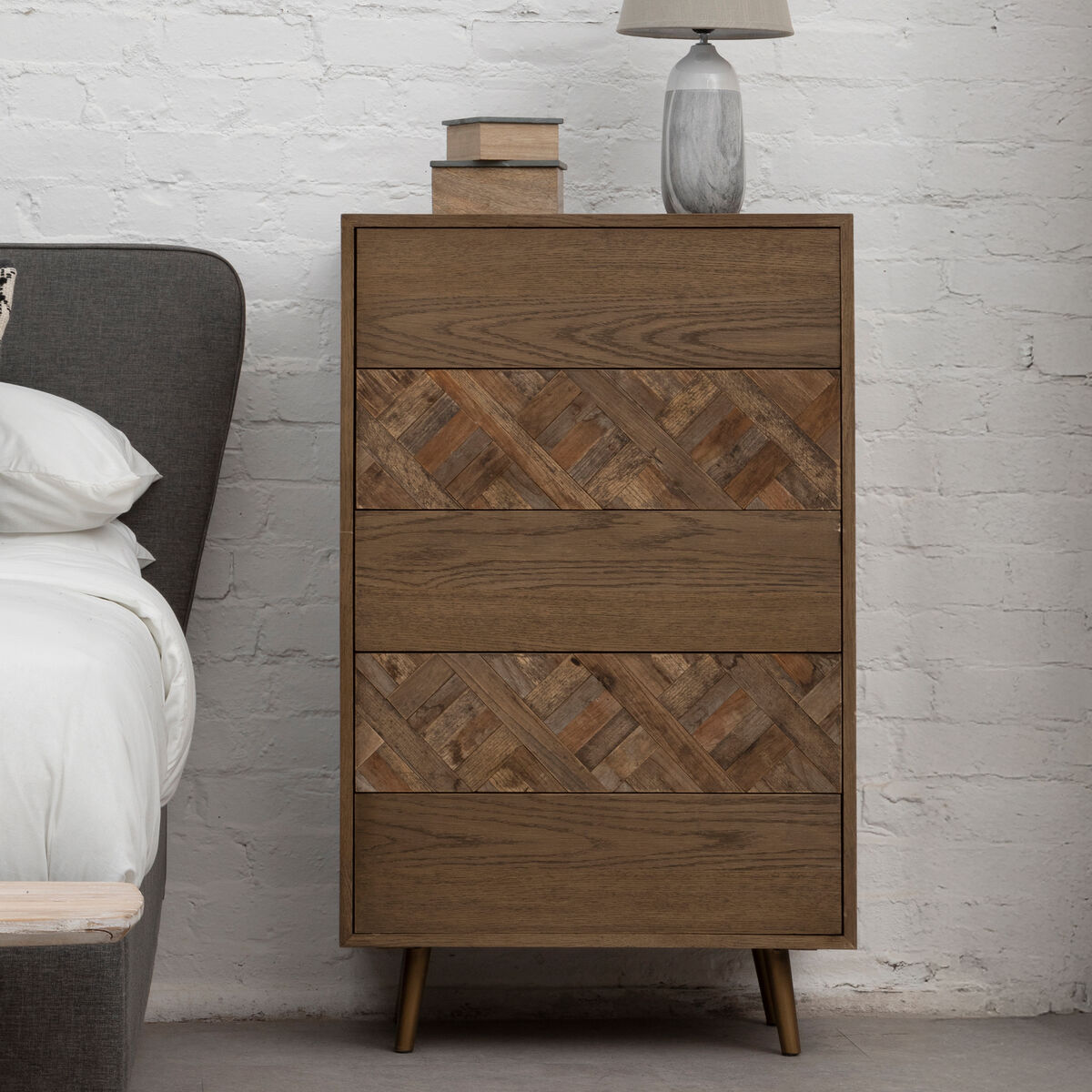 Salvar Wooden Chest of 5 Drawers