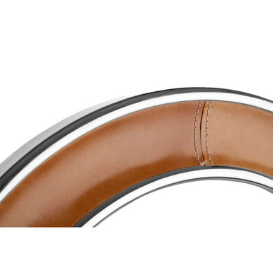 Churchill Tan Genuine Leather Wall Mirror