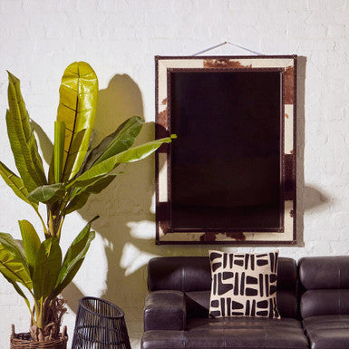 Kensington Townhouse Brown And White Genuine Cowhide Wall Mirror