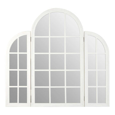 Fret White Finish Dressing Table Mirror