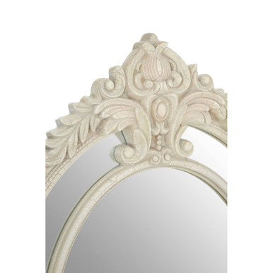 Eclipse Antique White Ornate Wall Mirror