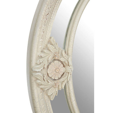 Eclipse Antique White Ornate Wall Mirror