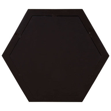 Harlo Ivory and Black Hexagonal Wall Mirror