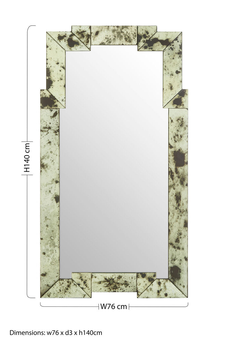 Riza Rectangular And Cut Out Frame Wall Mirror