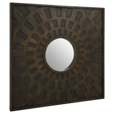 Suri Carved Mango Wood Wall Mirror