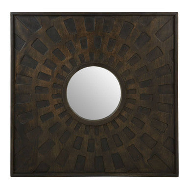 Suri Carved Mango Wood Wall Mirror