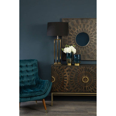 Suri Carved Mango Wood Wall Mirror