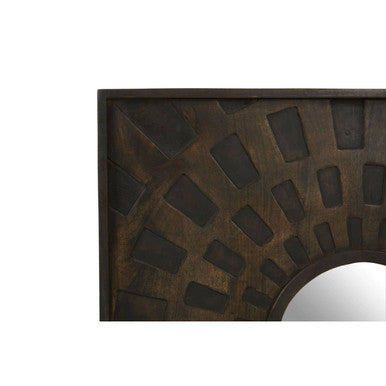 Suri Carved Mango Wood Wall Mirror