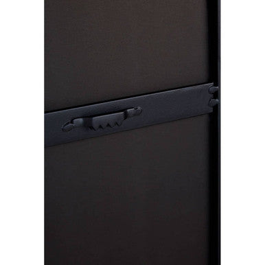 Trento Black Frame Large Arch Wall Mirror