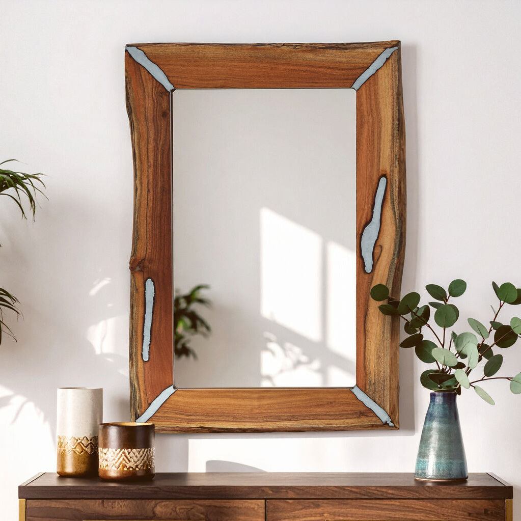 Almora Acacia Wood Wall Mirror