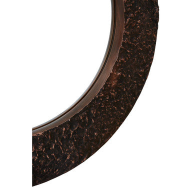 Akola Copper Metal Round Wall Mirror