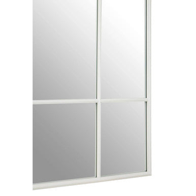 Claren Matt White Window Pane Wall Mirror