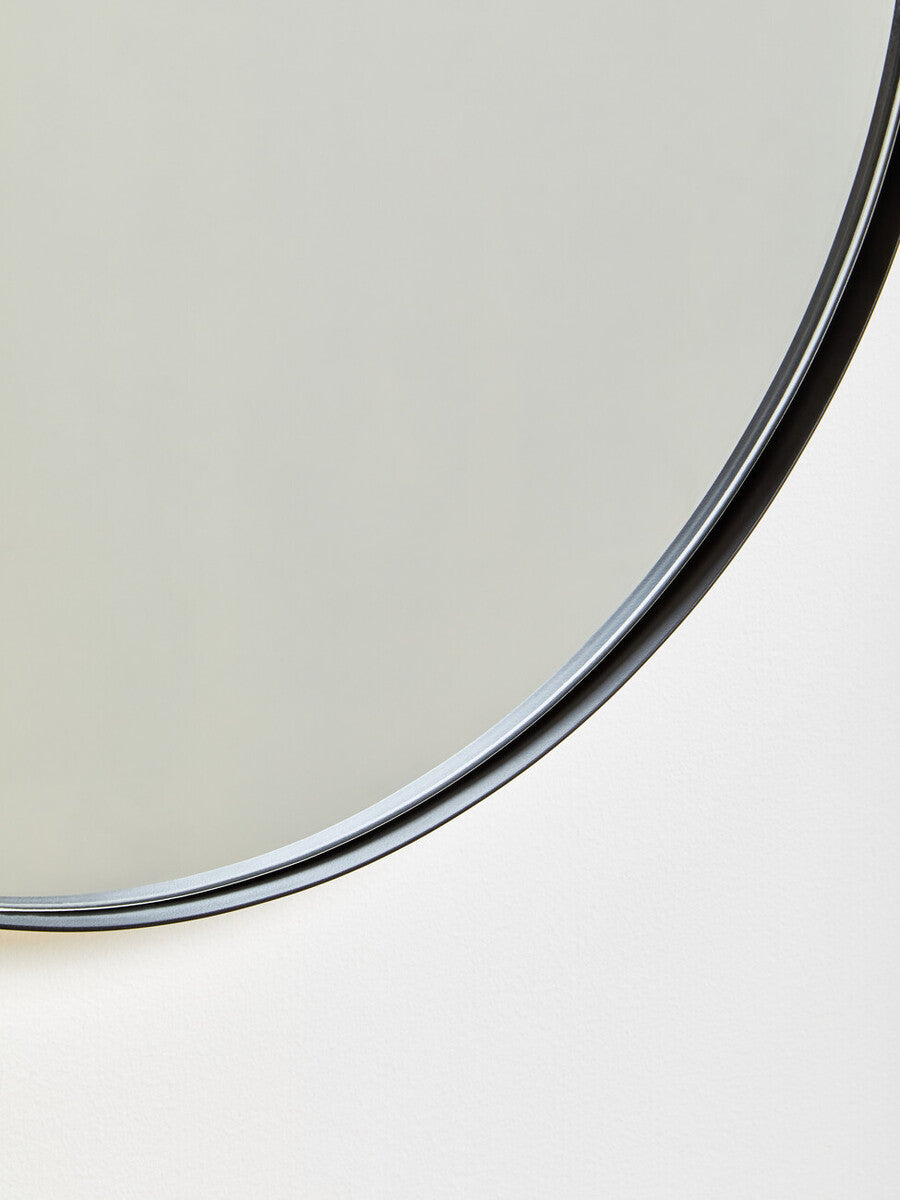 Trento Black Frame Hanging Loop Wall Mirror