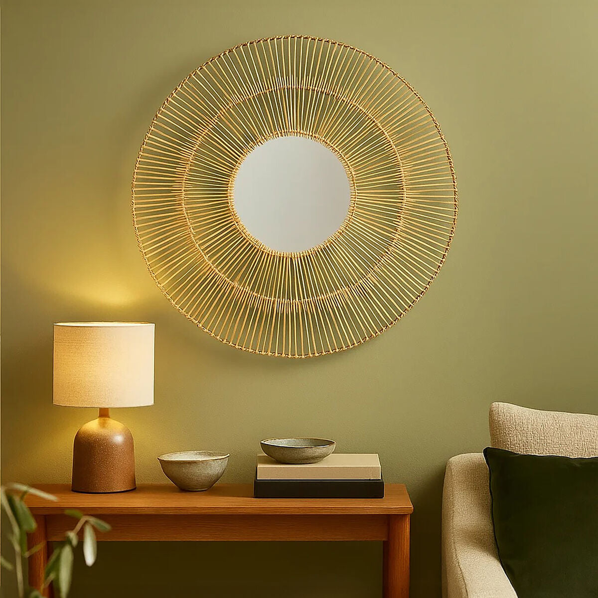 Natural Rattan Wall Mirror | Batu