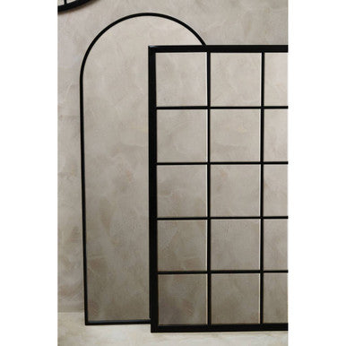 Descartes Black Large Grid Wall Mirror