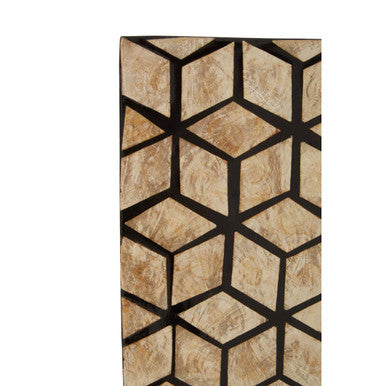Palu Black Wall Mirror with Seashell Inlay