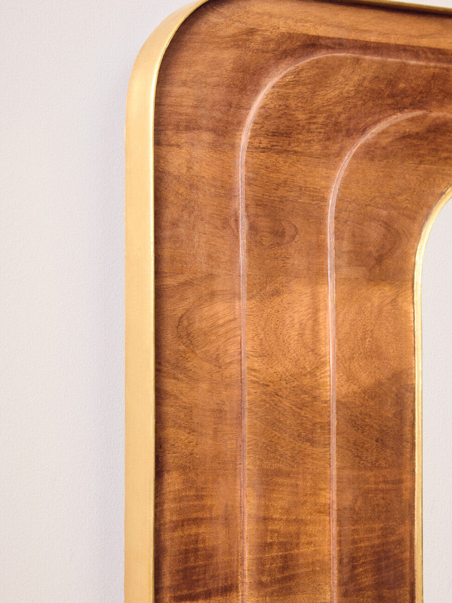 Sangar Mango Wood Carved Wall Mirror