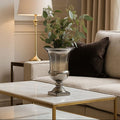 Alexa Silver Ombre Glass Small Vase with Fluted Base