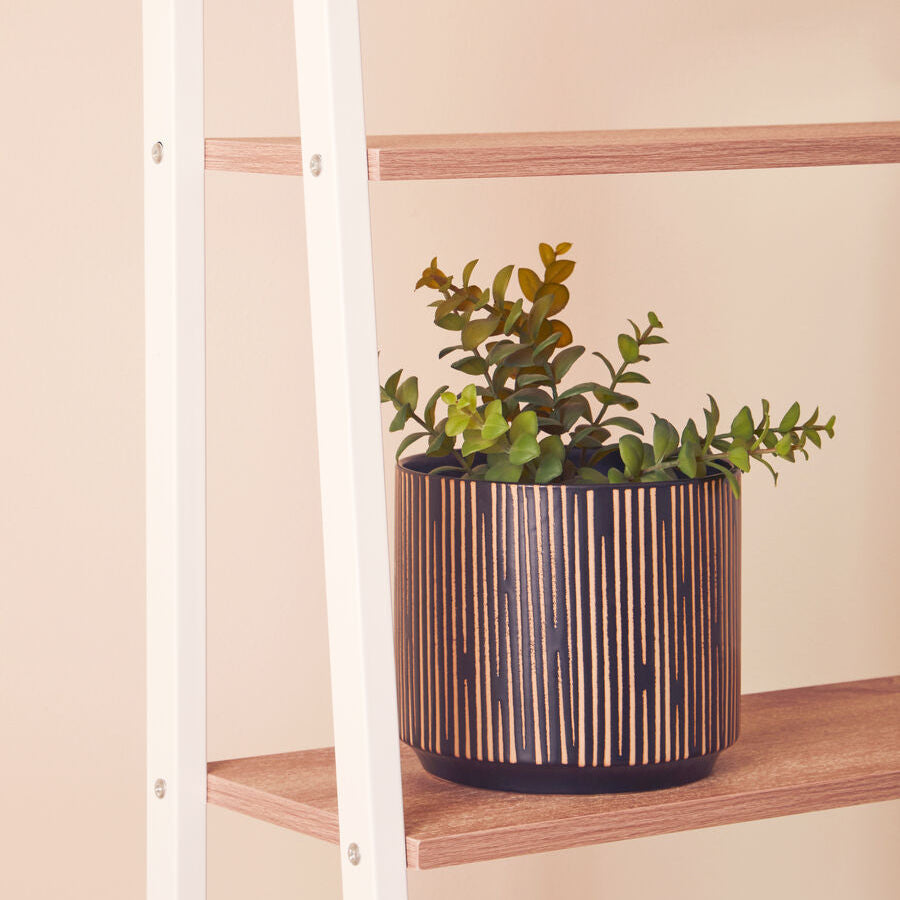 Kiso Small Black and Cream Finish Planter