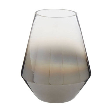 Alexa Grey Ombre Glass Large Vase with Tapered Design