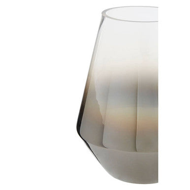 Alexa Grey Ombre Glass Large Vase with Tapered Design