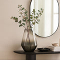 Alexa Grey Ombre Glass Large Vase with Tapered Design