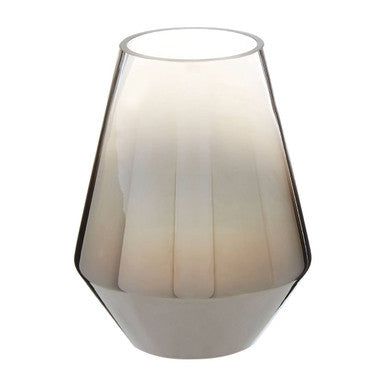 Alexa Grey Ombre Glass Small Vase with Tapered Design