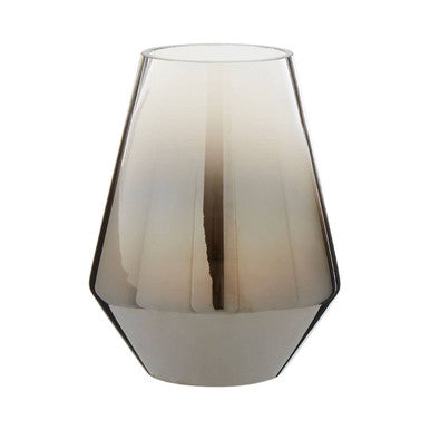 Alexa Grey Ombre Glass Small Vase with Tapered Design