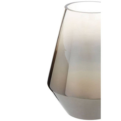Alexa Grey Ombre Glass Small Vase with Tapered Design