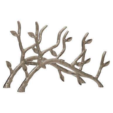 Adria Silver Metal Wine Rack with Branch Design