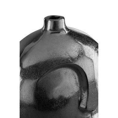 Viso Large Silver Face Round Vase