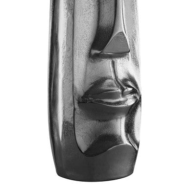 Viso Large Silver Face Tall Vase